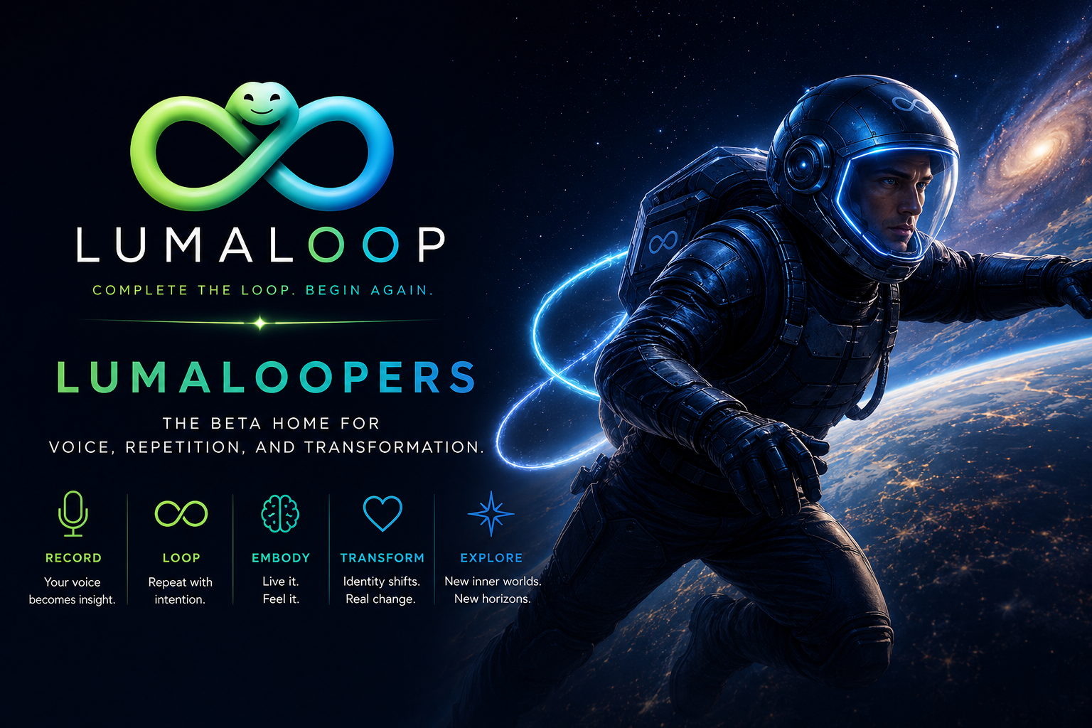 LumaLoopers beta home for voice, repetition, and transformation